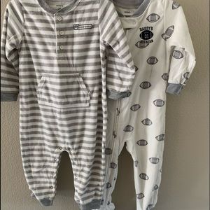 Carters 24mo fleece onesie set of 2